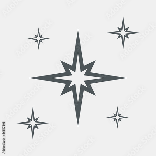 Star north quality vector illustration cut