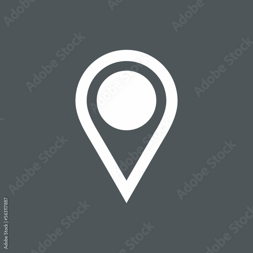 Map pin pointer Route Gps location icon Vector illustration cut