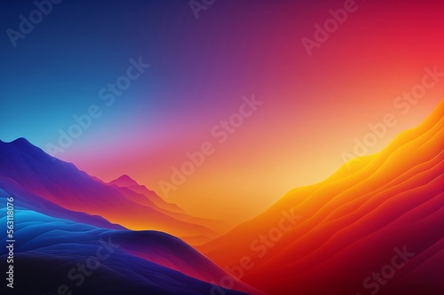 Abstract mountain view wallpaper created with Generative AI Technology