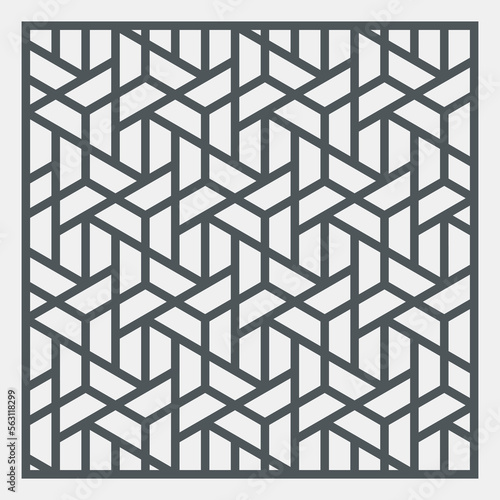 Geometric seamless background tile quality vector illustration cut