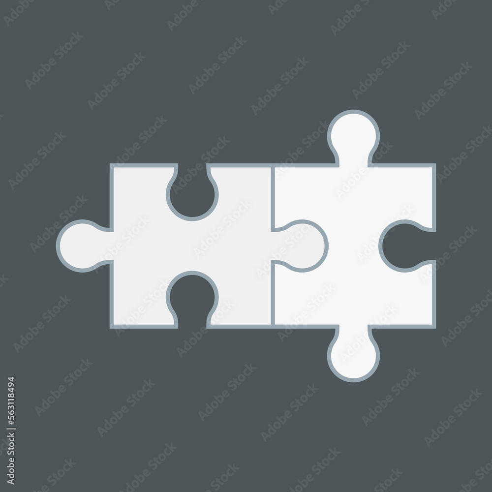Puzzle simple piece template quality vector illustration cut Puzzle simple piece template quality vector illustration cut