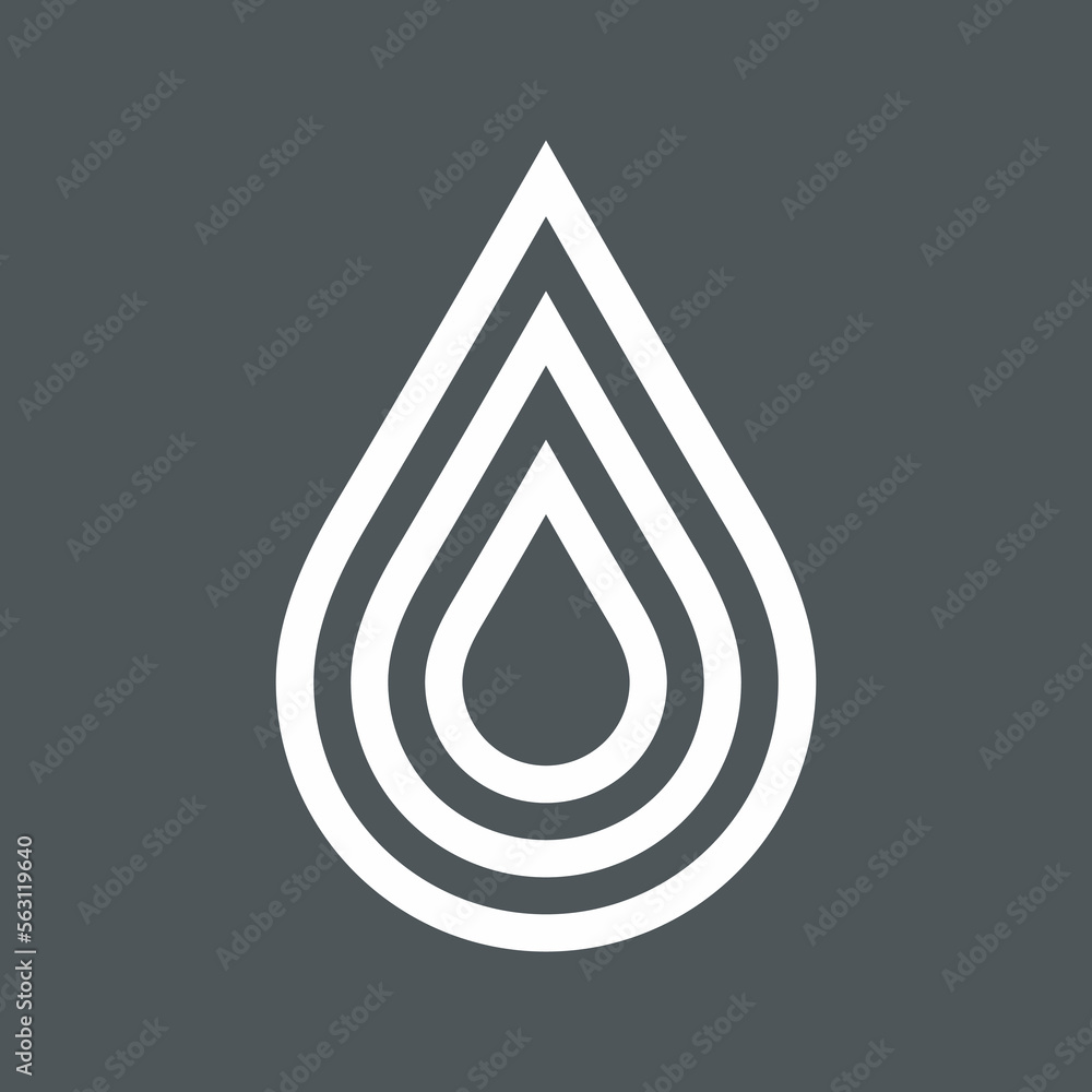 Water drop droplet raindrop icon illustration cut Water drop droplet raindrop icon illustration cut