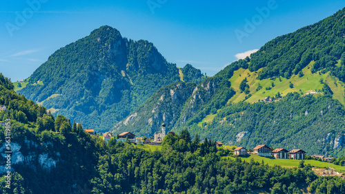 Switzerland 2022, Beautiful view of the Alps. Seelisberg panorama.