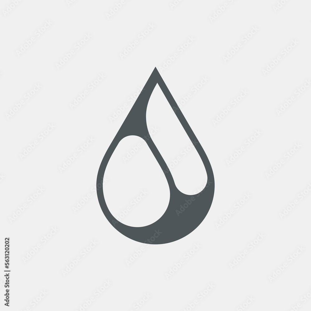 Water drop droplet raindrop icon illustration cut Water drop droplet raindrop icon illustration cut