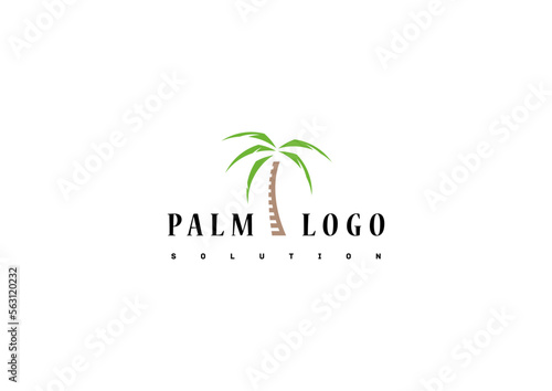 Template logo design solution with palm sign
