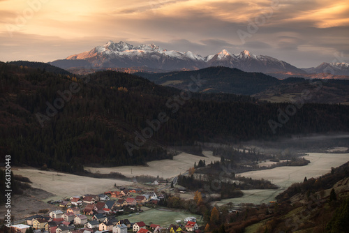 sunset in the mountains