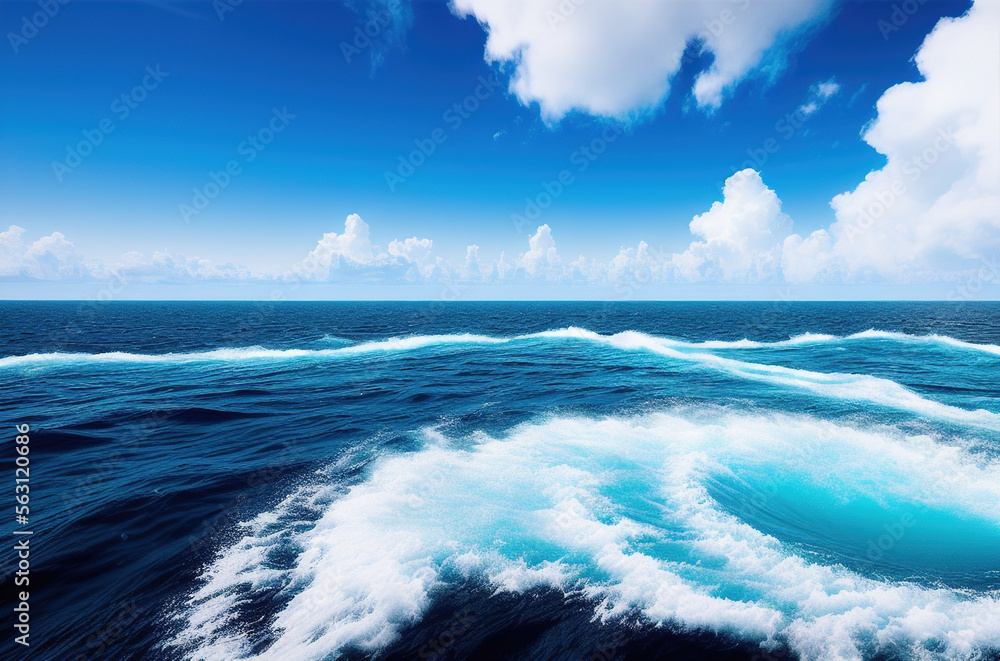 Giant whirlpool in the ocean, fantasy, magic. generative ai Giant whirlpool in the ocean, fantasy, magic. generative ai
