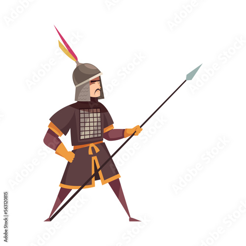 Flat Chinese Warrior
