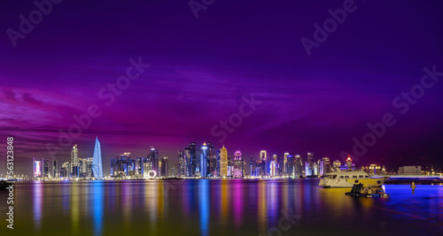 Doha Night Skyline © Rehan