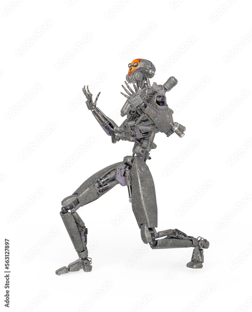apocalipse cyborg is so frustrated on white background