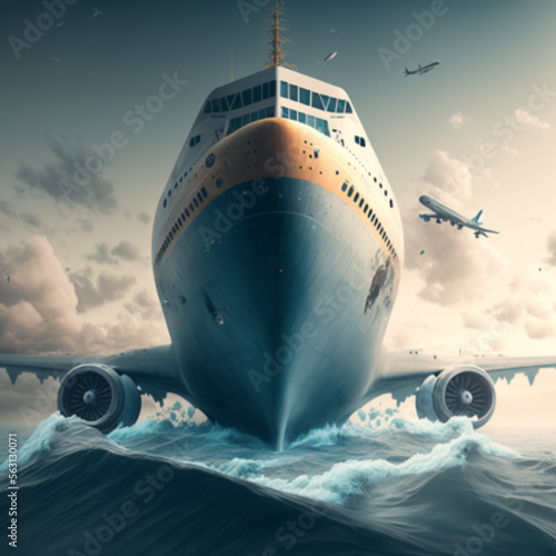 cruise ship in the sea