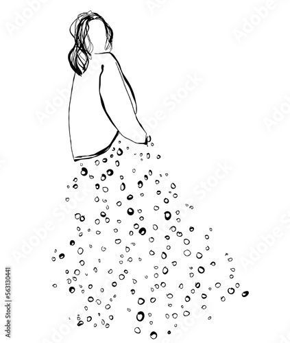 women fashion, vector. Cartoon person