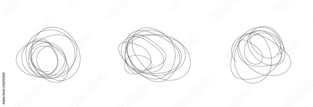 Set of handmade round brushes isolated on white background Set of handmade round brushes isolated on white background