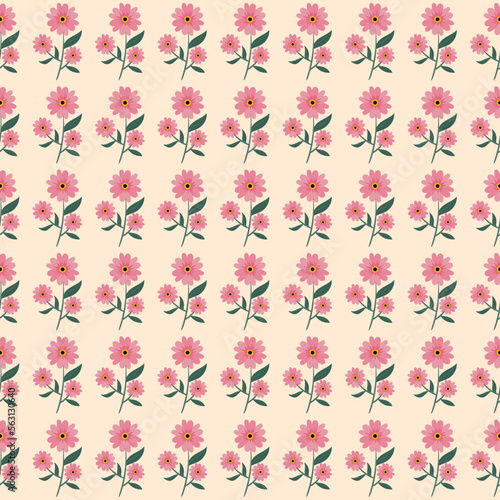 seamless floral pattern. regularly arranged floral design. floral pattern illustration.