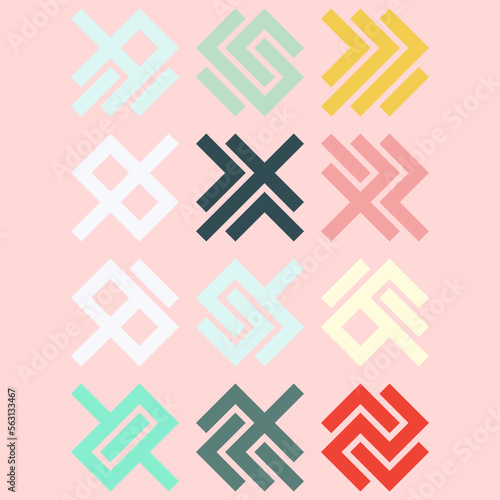 Asemic Glyph writing hieroglyph imitation abstract illustration