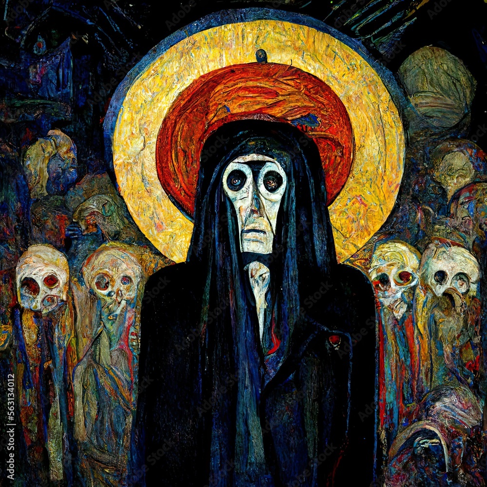 Naklejka premium death of faith impressionism 1