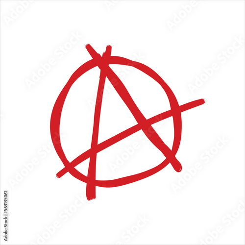 Anarchy. Letter A in the circle. Symbol of chaos and rebellion