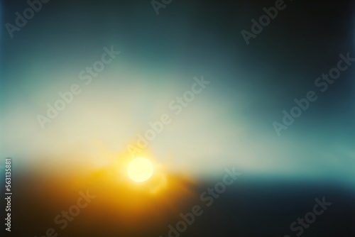 Abstract morning fog background. Sun  fog and good morning. AI generated.