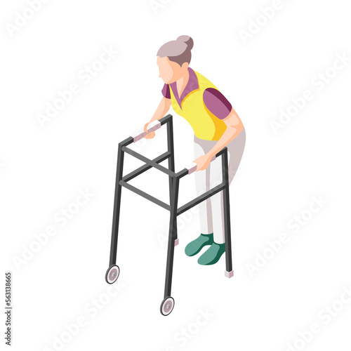 Isometric Senior Woman