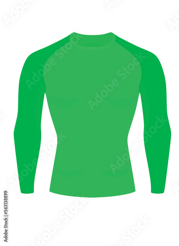 Rash guard athlete fitness t shirt. vector