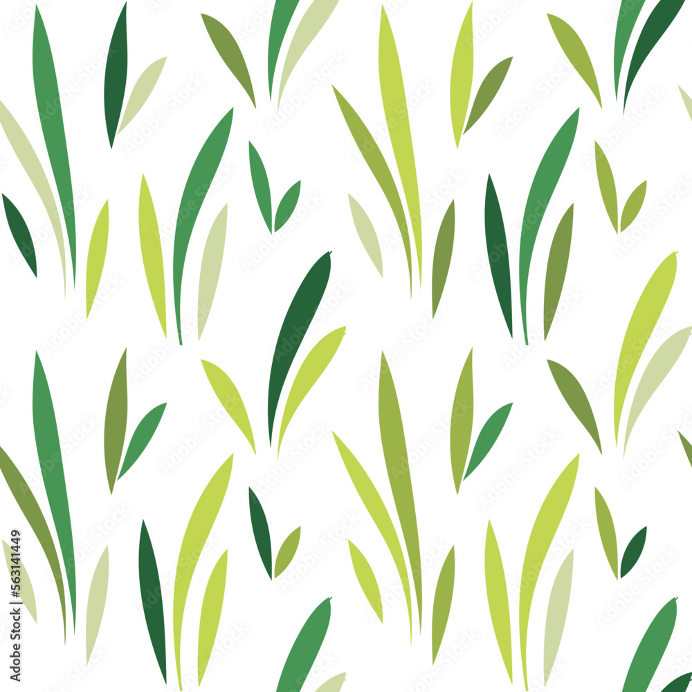 Leafs Seamless Pattern Spring - Illustration