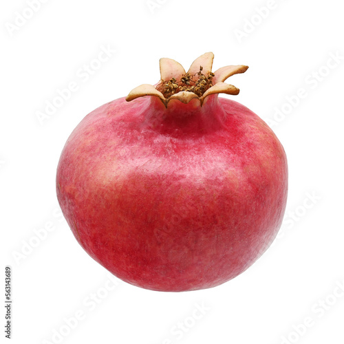 red pomegranate isolated on transparent background
