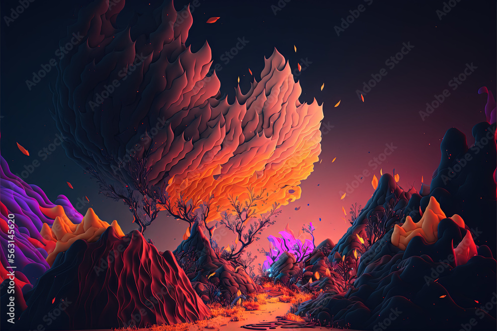 Fototapeta premium fire in the night