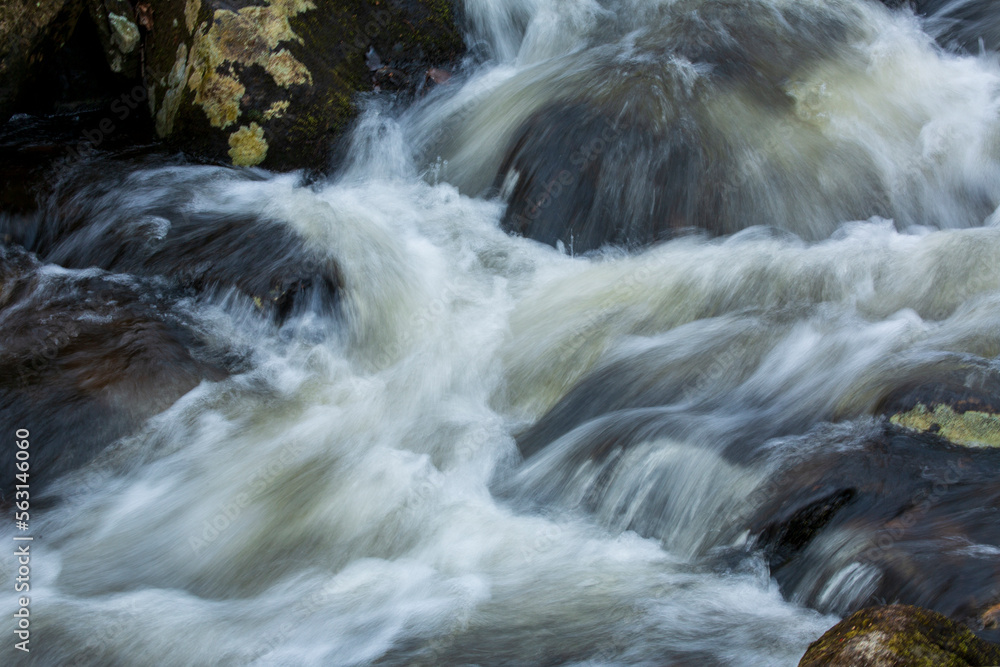 Rushing water at Temple Brook Conservation Area in Monson, Massachusetts. Rushing water at Temple Brook Conservation Area in Monson, Massachusetts.