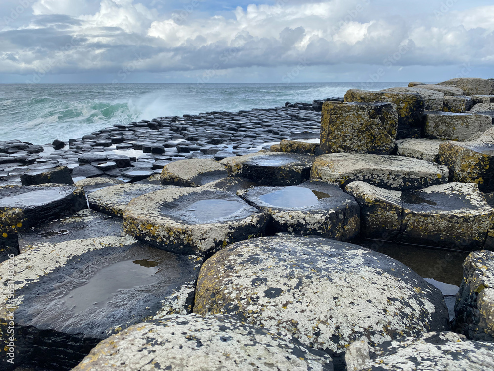 Giant's Causeway, area of interlocking basalt columns in Northern ...