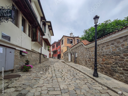 The old town of city of Plovdiv  Bulgaria