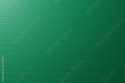 Abstract wooden background of horizontal planks, color is Traffic Green. Soft light from top left