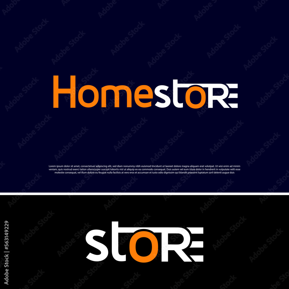 creative Store typography logo design, Home store logo, Shop Center Logo, letter store logo Template - vector illustration