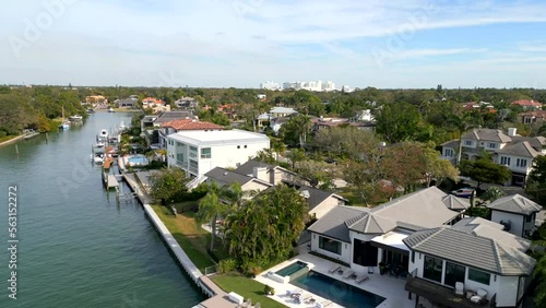 Luxury real estate Sarasota Florida aerial drone footage photo