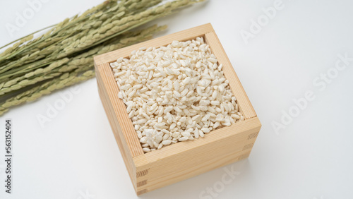 日本の米麹と稲穂