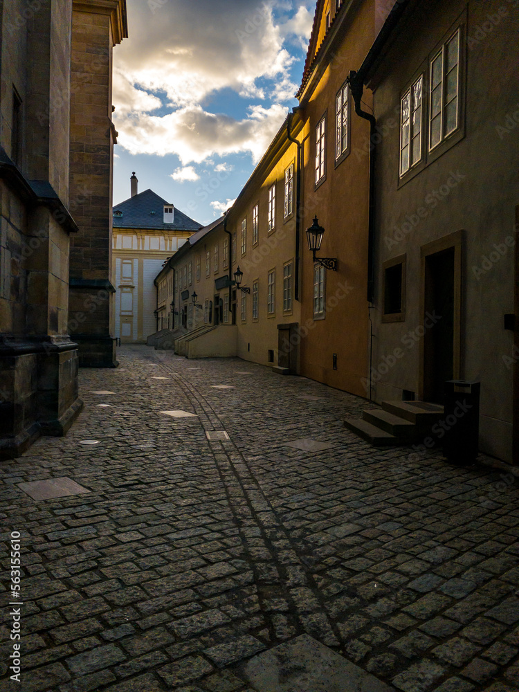 Fototapeta premium The opulent palaces of Prague Castle line its narrow streets. Prague, Czech Republic