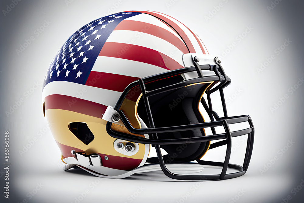 Naklejka premium American Football Helmet, Generative AI