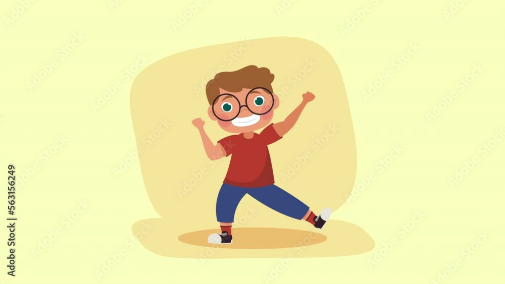 little boy celebrating character animation little boy celebrating character animation