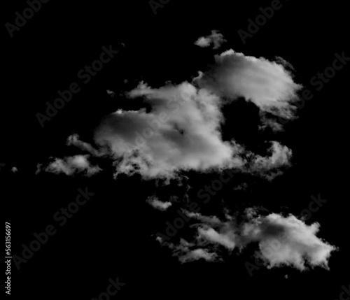 Cloud, Fog or smoke isolated on black background. Royalty high-quality free stock photo image of abstract white cloudiness, clouds, mist overlays. White cloudiness, mist or smog overlay backgrounds