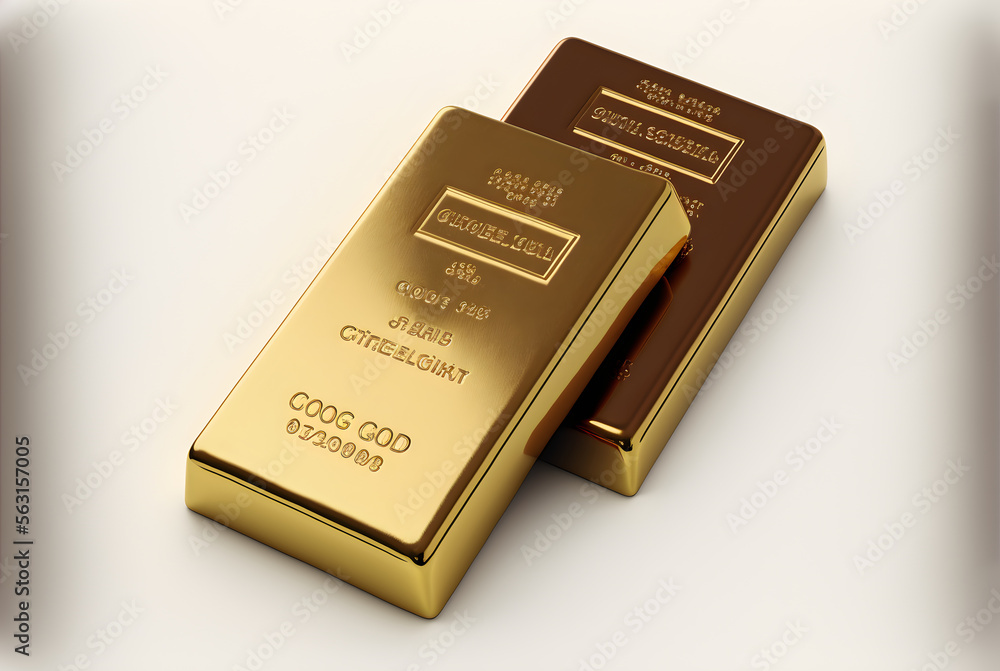 Golden bullions, golden bars with generative ai Golden bullions, golden bars with generative ai