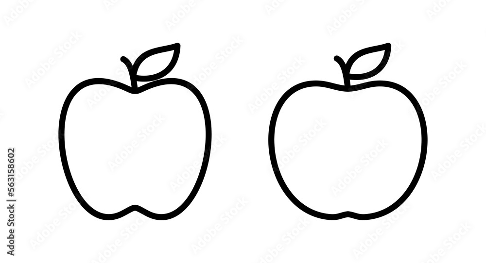 Apple icon vector illustration. Apple sign and symbols for web design. Apple icon vector illustration. Apple sign and symbols for web design.