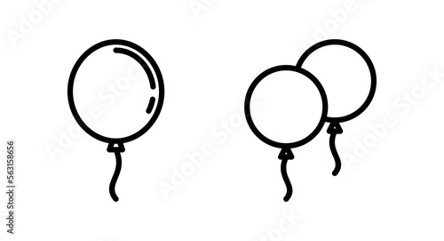 Balloon icon vector illustration. Party balloon sign and symbol