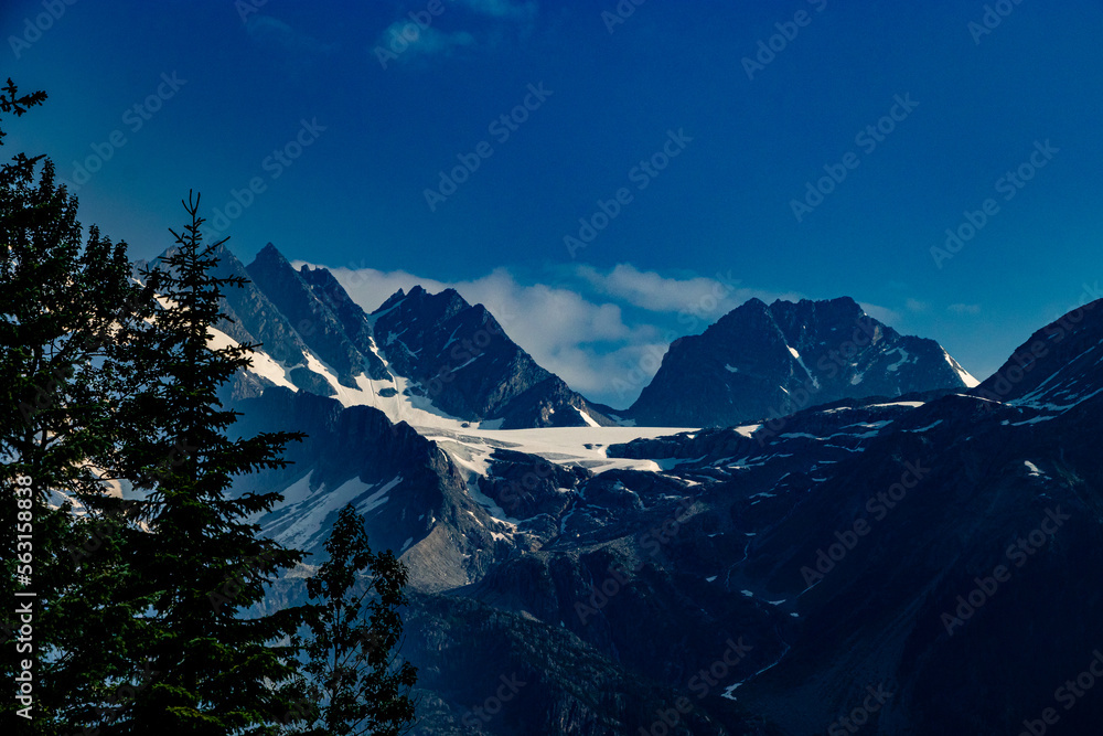 Summit of Rogers Pass Glacier National Park British Columbia Canada