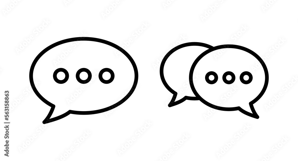 Chat icon vector illustration. speech bubble sign and symbol. comment icon. message Chat icon vector illustration. speech bubble sign and symbol. comment icon. message
