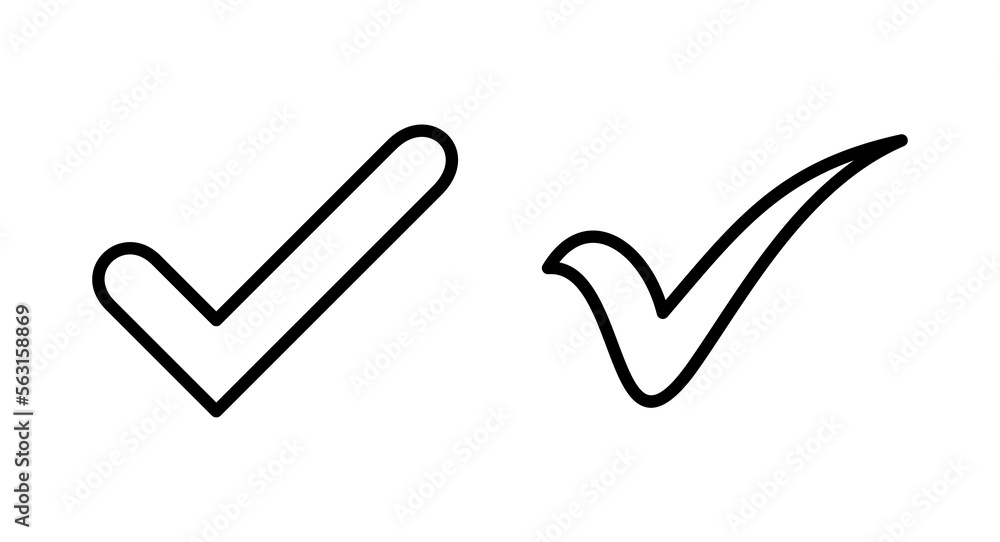 Check mark icon vector illustration. Tick mark sign and symbol Check mark icon vector illustration. Tick mark sign and symbol