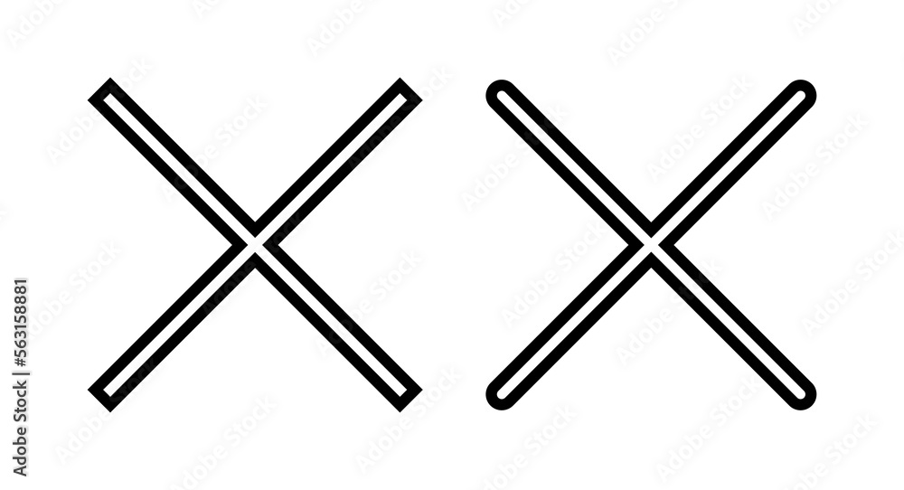 Close icon vector illustration. Delete sign and symbol. cross sign Close icon vector illustration. Delete sign and symbol. cross sign