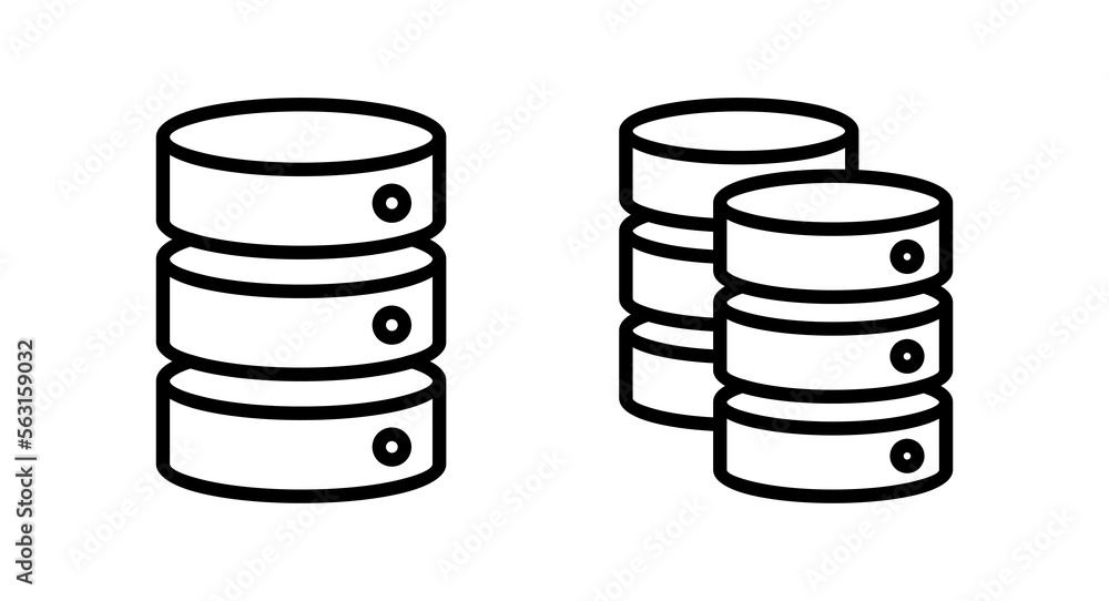 Database icon vector illustration. database sign and symbol Database icon vector illustration. database sign and symbol