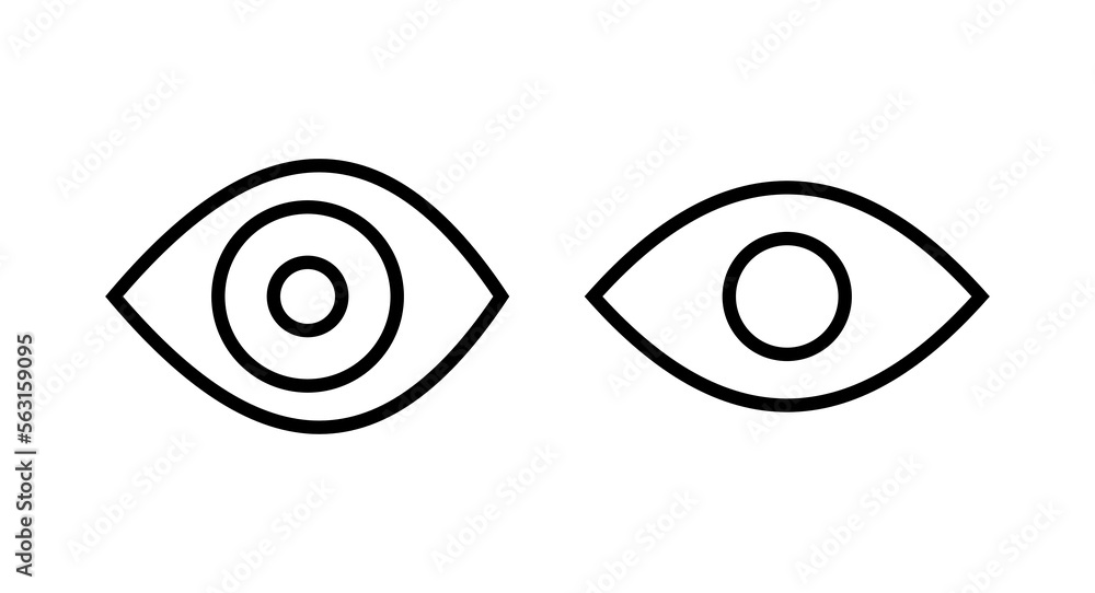 Eye icon vector illustration. Eye sign and symbol. Look and Vision icon. Eye icon vector illustration. Eye sign and symbol. Look and Vision icon.