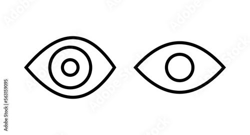 Eye icon vector illustration. Eye sign and symbol. Look and Vision icon.