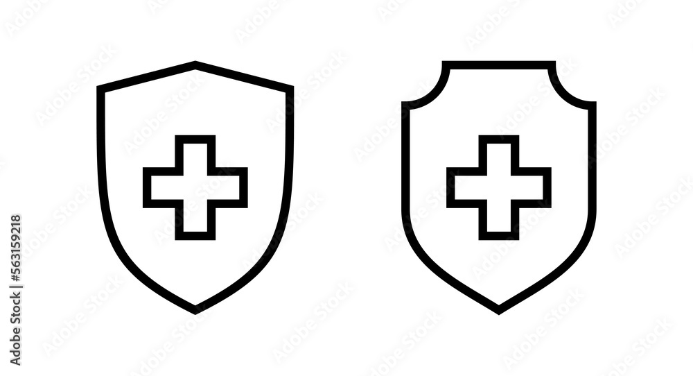 Fototapeta premium Health insurance icon vector illustration. Insurance document sign and symbol
