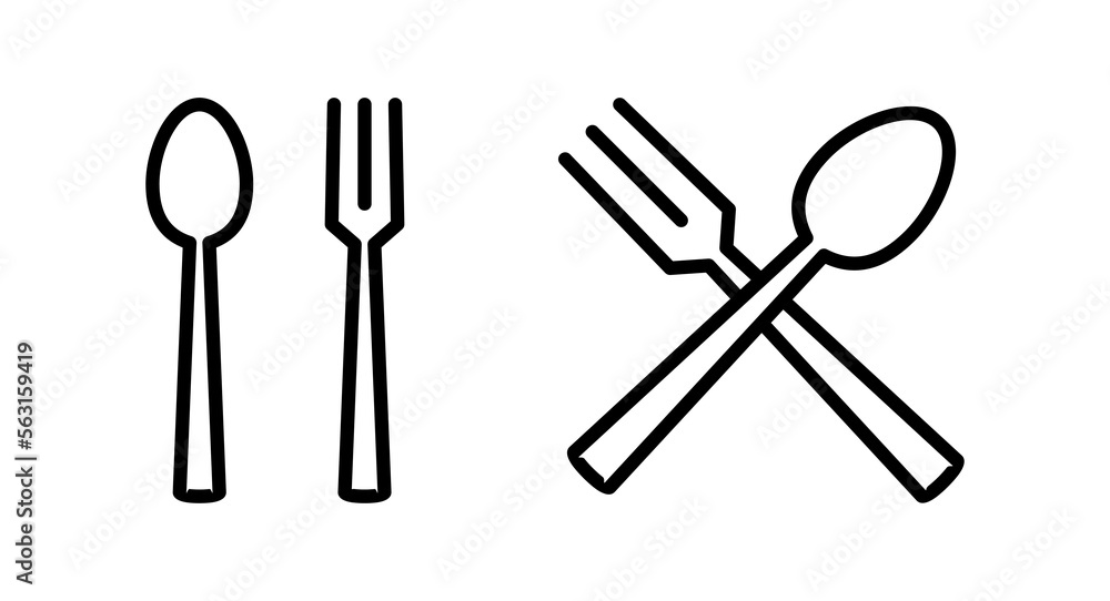 spoon and fork icon vector illustration. spoon, fork and knife icon vector. restaurant sign and symbol spoon and fork icon vector illustration. spoon, fork and knife icon vector. restaurant sign and symbol